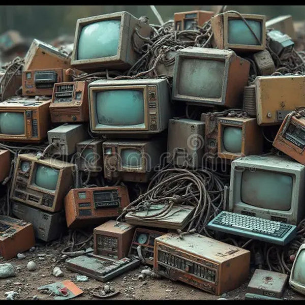 TinkerTown Garbage Products — a heap of discarded electronics