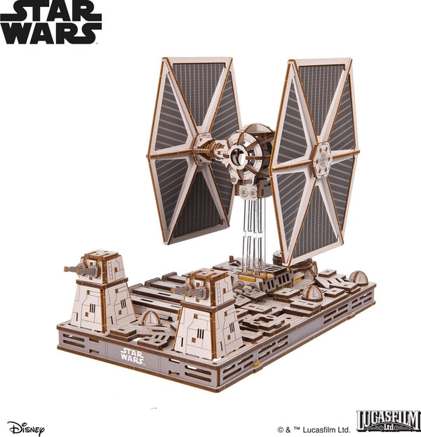 Ugears 3D model building - tie fighter - star wars - mechanical construction kit wood - educational toys-0