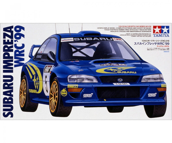 Tamiya model kit car - 24218 subaru impreza wrc '99 plastic - 1:24 - model making-0