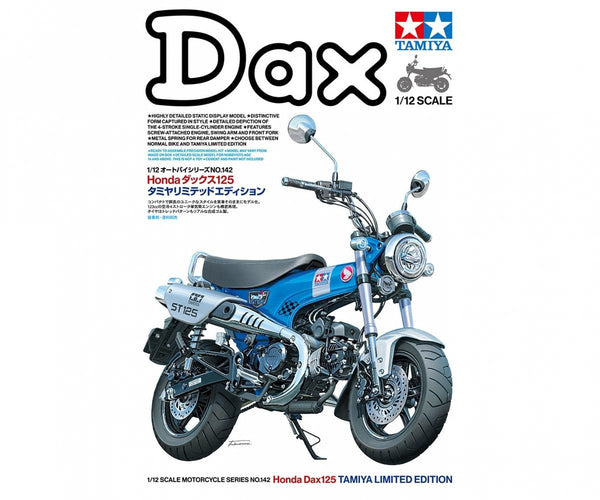 Tamiya model kit car - 14142 honda dax 125 motorcycle - limited edition plastic - 1:12 - model making-0
