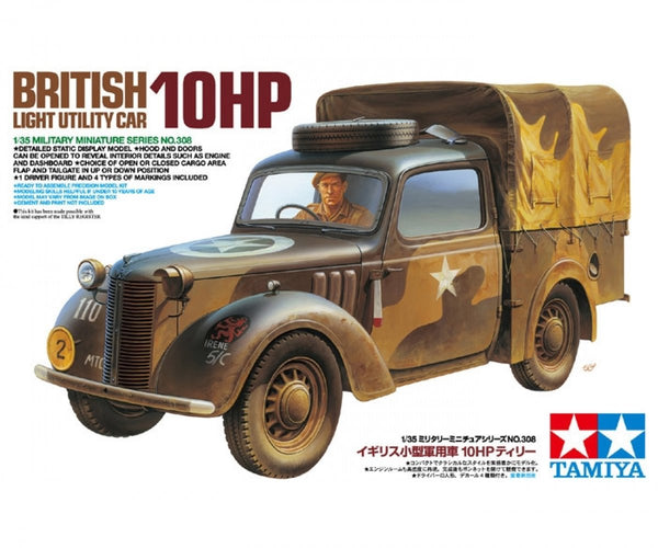 Tamiya model kit military vehicles - 35308 british light utility car 10hp plastic - 1:35 - model making-0