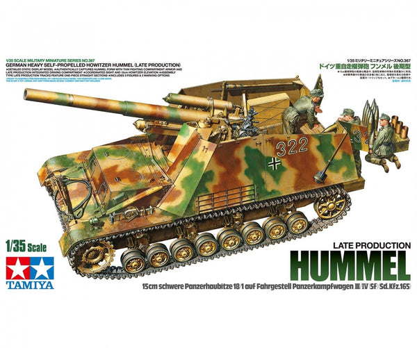 Tamiya model kit military vehicles - 35367 pz-haubitze hummel (late production) plastic - 1:35 - model kit-0