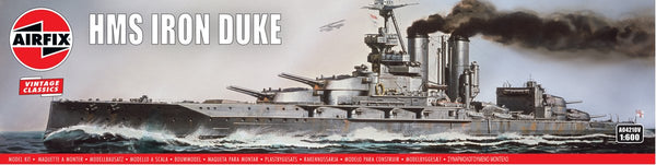 Airfix model building kit ships - 04210v hms iron duke - vintage classics - marine ship plastic - 1:600 - model making-0