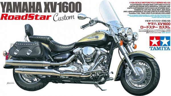Tamiya model kit military vehicles - 14135 yamaha xv1600 roadstar custom plastic - 1:12 - model making-0
