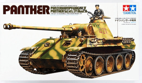 Tamiya model kit military vehicles - 35065 wwii ger.sdkfz.171 panther a plastic - 1:35 - model making-0