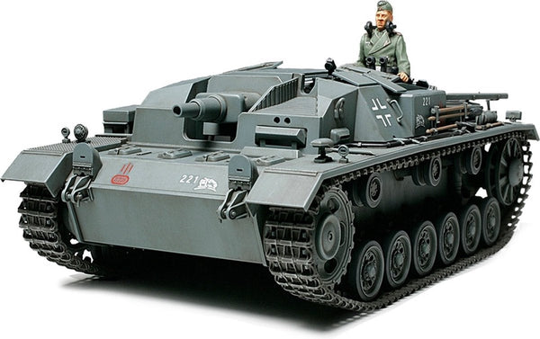 Tamiya model kit car - 35281 sd.kfz. 142 sturmgeschutz III ausf. b plastic - 1:35 - model making-0
