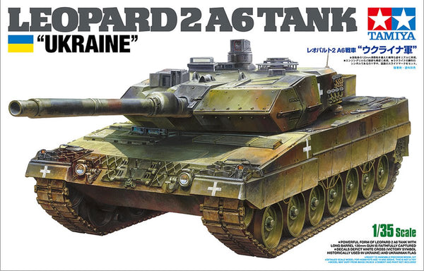 Tamiya model kit military vehicles - 25207 leopard 2a6 tank - ukraine plastic - 1:35 - model making-0