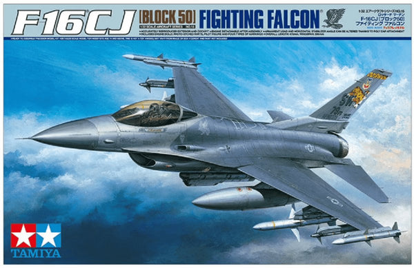 Tamiya model kit military vehicles - 60315 f-16cj (block 50) fighting falcon plane plastic - 1:32 - model making-0