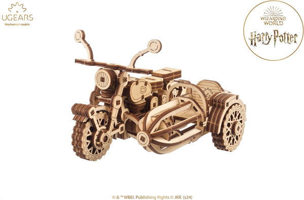 Ugears 3D model building - hagrid's flying motorbike™ - harry potter™ - mechanical building kit wood - educational toys-0