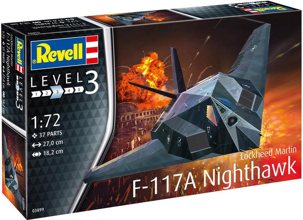 Revell model building kit military vehicles - 03899 f-117 stealth fighter plastic - 1:72 - model making-0