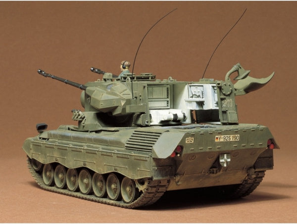 Tamiya model kit military vehicles - 35099 bw flak-panzer gepard with 1 figure plastic - 1:35 - model kit-0