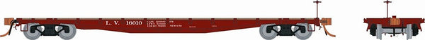 Rapido HO F30A 50' flatcar Lehigh Valley 6-pack