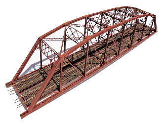 Central Valley Models HO 200 foot double-track Parker truss bridge kit 1900