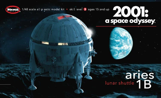 Moebius 1/48 Aries 1B Lunar Shuttle 2001-7 box art