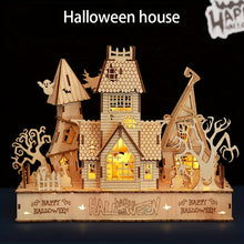 NNETM 3D Wooden Halloween House Puzzle