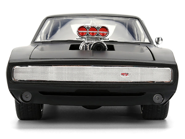 1970 Dodge Charger R/T Matt Black "Fast & Furious" (2009) Movie "Fast & Furious" Series 1/24 Diecast Model Car by Jada