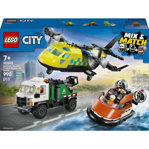 LEGO City Airplane, Bucket Truck and Hovercraft Remix 60505