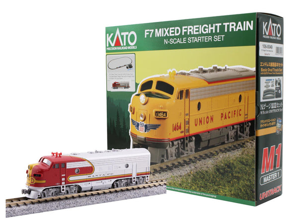 Kato N Santa Fe F7 Freight Train Starter Set 106-0049