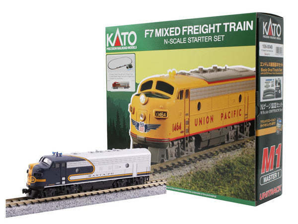 Kato N Santa Fe Bluebonnet F7 Freight Train Starter Set 106-0051