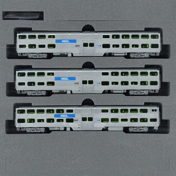 Kato N Chicago Metra Gallery bi-level 3-car set