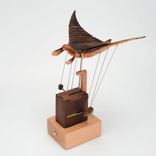 Wooden Manta Ray Moving Sculpture (Finished Piece)