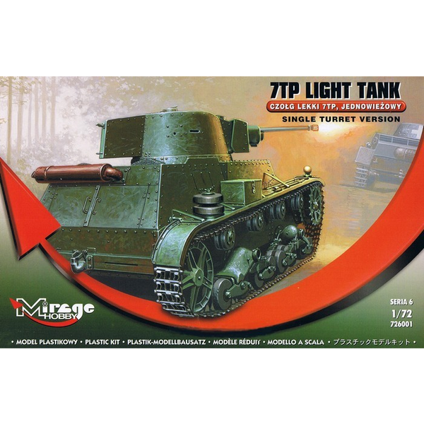 Mirage Hobby 7TP Single-Turret Tank – 1:72 Plastic Model Kit