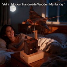 Wooden Manta Ray Moving Sculpture (Finished Piece)