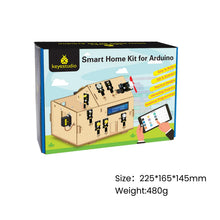 KEYESTUDIO Smart Home Starter Kit for Arduino for Uno R3, Electronics Home Automation Coding Kit, Wooden House DIY Sensor Kit STEM Educational Set for Adults Teens 15+