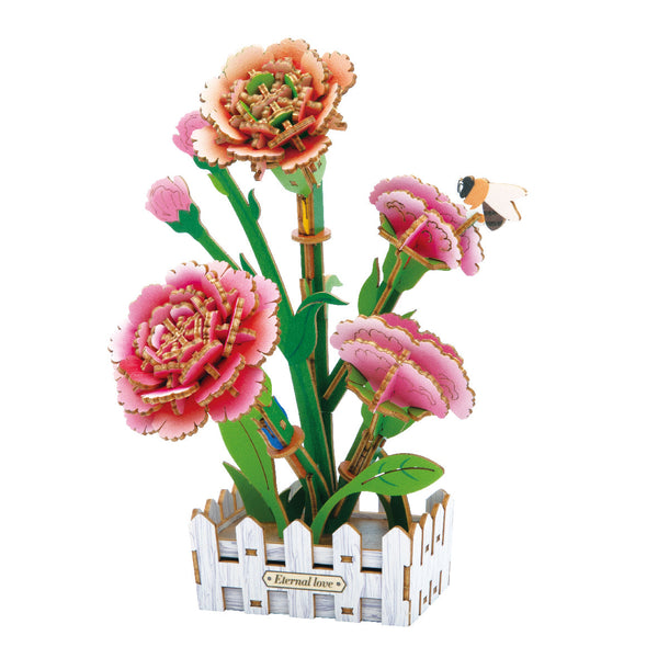 DIY Wooden Carnation 3D Model Kit