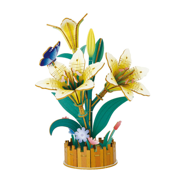 DIY Wooden Lily 3D Model Kit