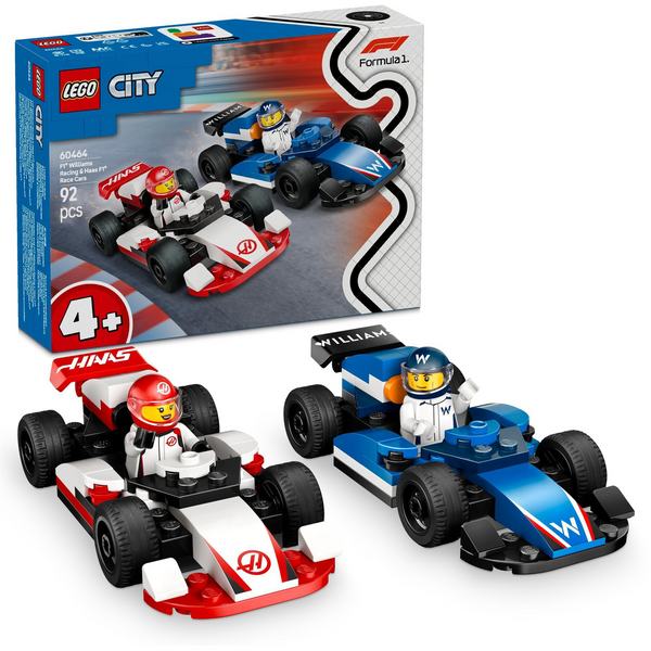 LEGO City F1 Williams Racing and Haas F1 Race Cars 60464