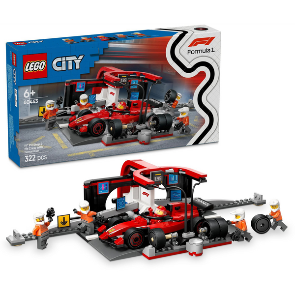 LEGO City F1 Pit Lane and Crew with Ferrari 60443