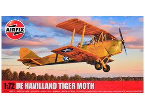 Level 2 Model Kit De Havilland Tiger Moth Aircraft with 2 Scheme Options 1/72 Plastic Model Kit by Airfix-0
