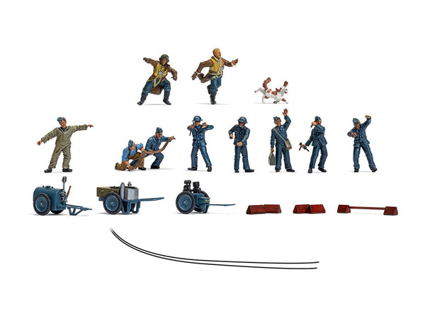 Level 1 Model Kit WWII RAF Ground Crew Figure and Accessory Set 1/48 Plastic Model Kit by Airfix-1