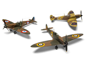 Level 2 Model Kit Supermarine Spitfire Mk.I Fighter Aircraft with 3 Scheme Options 1/48 Plastic Model Kit by Airfix-1