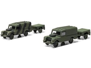 Level 2 Model Kit Land Rover LWB (Hard Top) Truck and Trailer with 2 Scheme Options 1/76 Scale Plastic Model Kit by Airfix-3