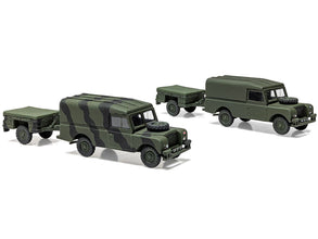 Level 2 Model Kit Land Rover LWB (Hard Top) Truck and Trailer with 2 Scheme Options 1/76 Scale Plastic Model Kit by Airfix-4