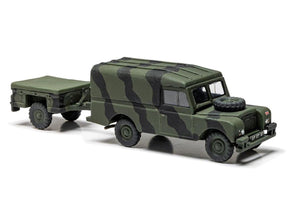 Level 2 Model Kit Land Rover LWB (Hard Top) Truck and Trailer with 2 Scheme Options 1/76 Scale Plastic Model Kit by Airfix-1