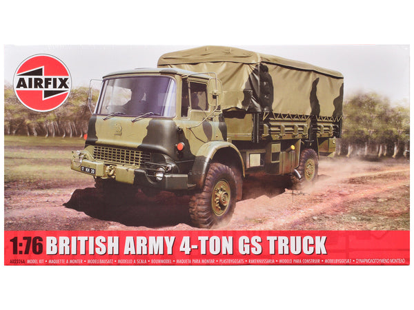 Level 1 Model Kit British Army 4-ton 4x4 GS Truck with 3 Scheme Options 1/76 Scale Plastic Model Kit by Airfix-0