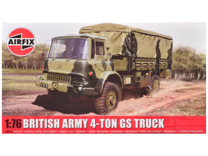 Level 1 Model Kit British Army 4-ton 4x4 GS Truck with 3 Scheme Options 1/76 Scale Plastic Model Kit by Airfix-0
