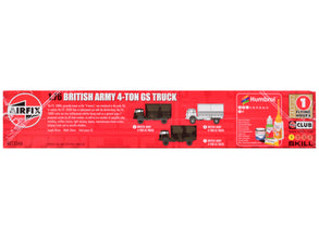 Level 1 Model Kit British Army 4-ton 4x4 GS Truck with 3 Scheme Options 1/76 Scale Plastic Model Kit by Airfix-4