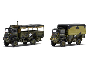 Level 2 Model Kit WWII 3-Ton General Service and Troop Trucks 1/76 Plastic Model Kit by Airfix-1
