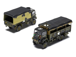 Level 2 Model Kit WWII 3-Ton General Service and Troop Trucks 1/76 Plastic Model Kit by Airfix-2