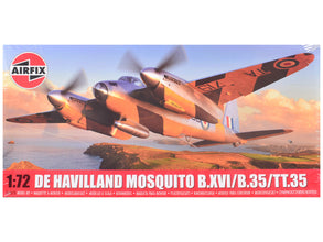 Level 2 Model Kit De Havilland Mosquito B.XVI/B.35/TT.35 Aircraft with 3 Scheme Options 1/72 Plastic Model Kit by Airfix-0