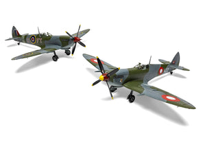 Level 2 Model Kit Supermarine Spitfire Mk.IXe Fighter Aircraft with 3 Scheme Options 1/48 Plastic Model Kit by Airfix-2