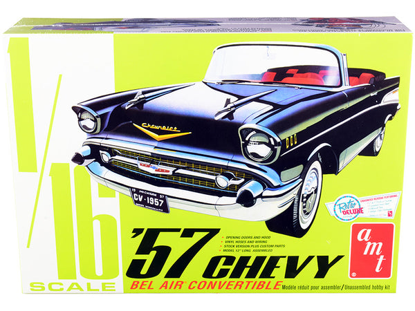 Skill 3 Model Kit 1957 Chevrolet Bel Air Convertible 2-in-1 Kit 1/16 Scale Model by AMT-0