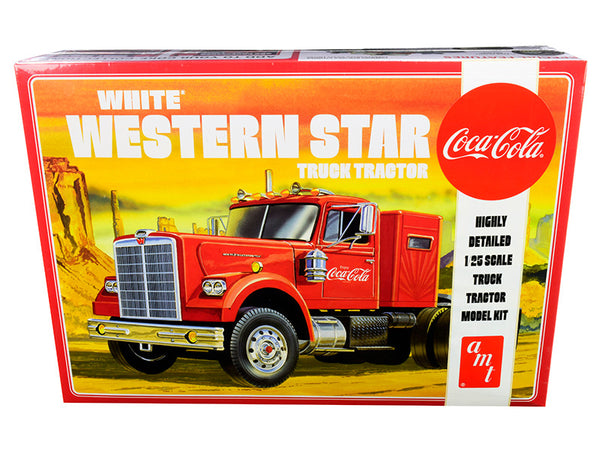 Skill 3 Model Kit White Western Star Semi Truck Tractor "Coca-Cola" 1/25 Scale Model by AMT-0