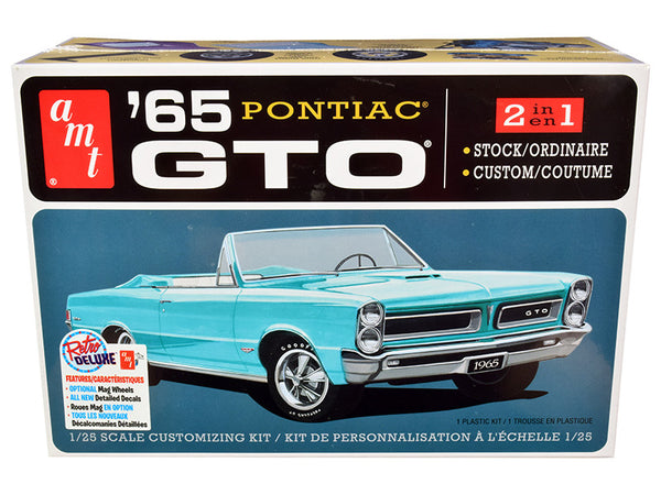 Skill 2 Model Kit 1965 Pontiac GTO 2-in-1 Kit 1/25 Scale Model by AMT-0