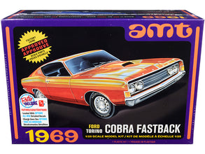 Skill 2 Model Kit 1969 Ford Torino Cobra Fastback 3-in-1 Kit 1/25 Scale Model by AMT-0