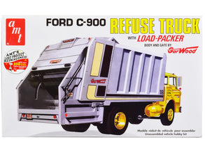 Skill 3 Model Kit Ford C-900 GarWood Refuse Garbage Truck with Load-Packer 1/25 Scale Model by AMT-0